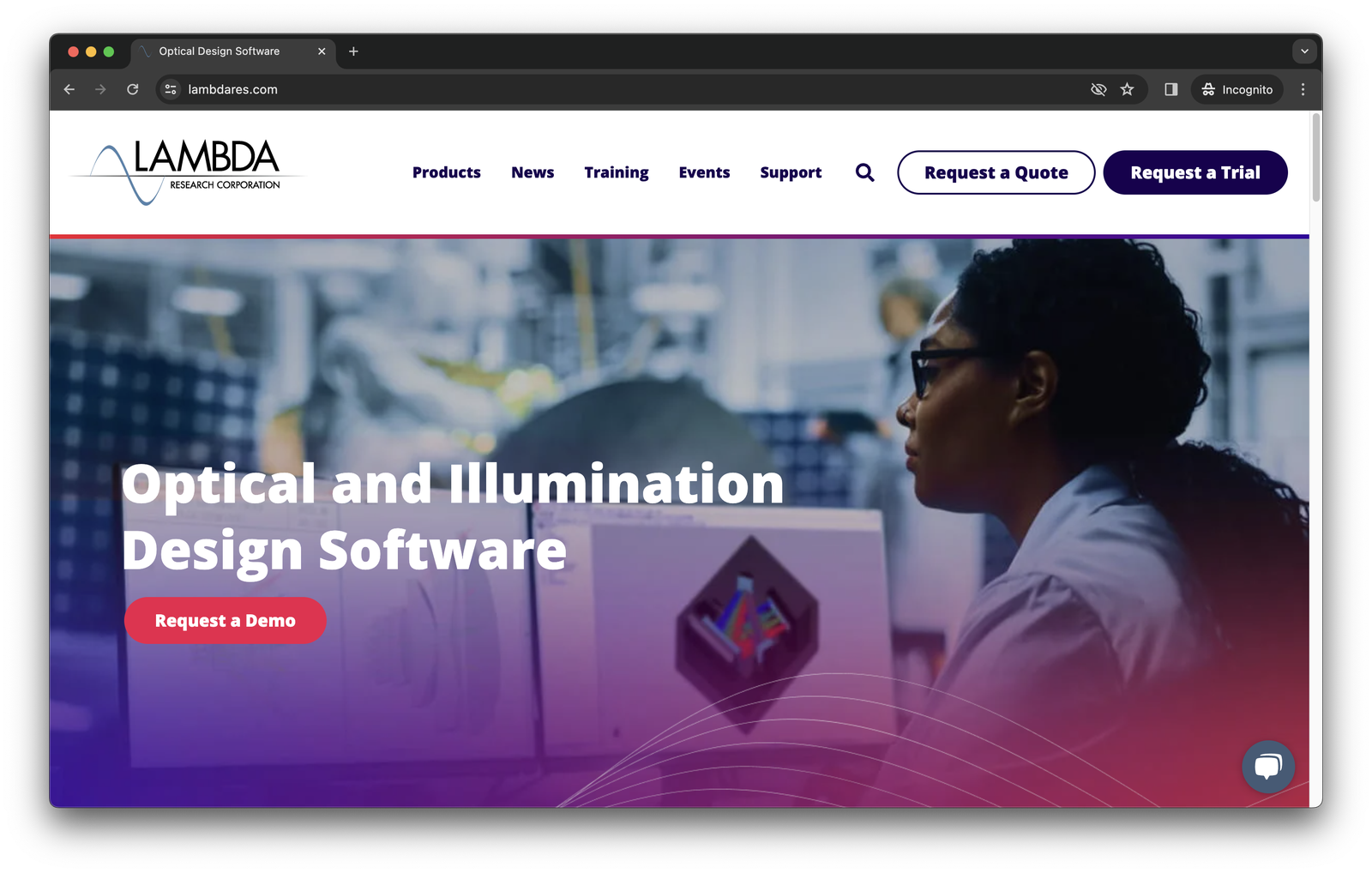 Project screenshot for Lambda Research from the live Polyphasic Developers site.