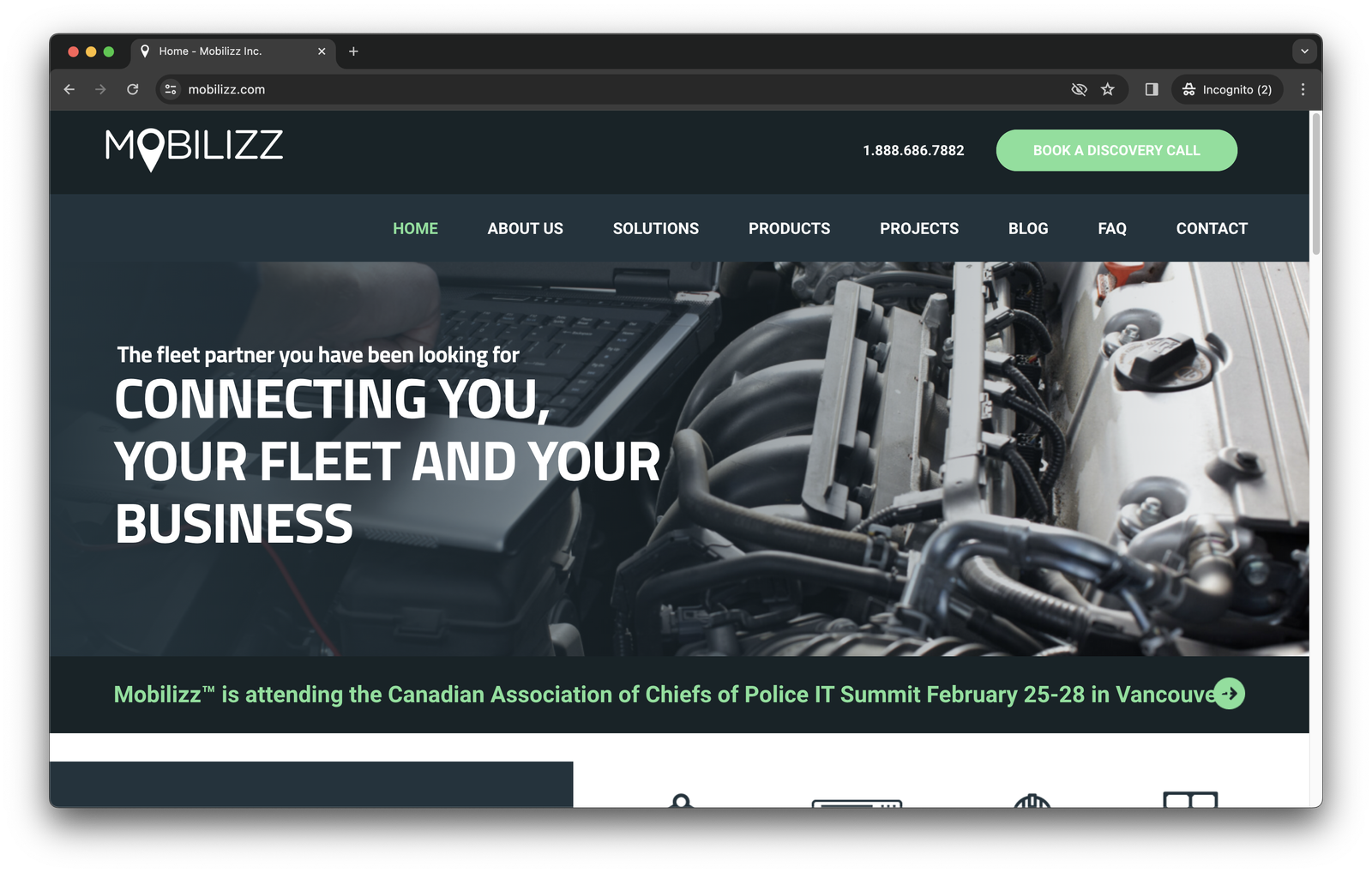 Project screenshot for Mobilizz from the live Polyphasic Developers site.